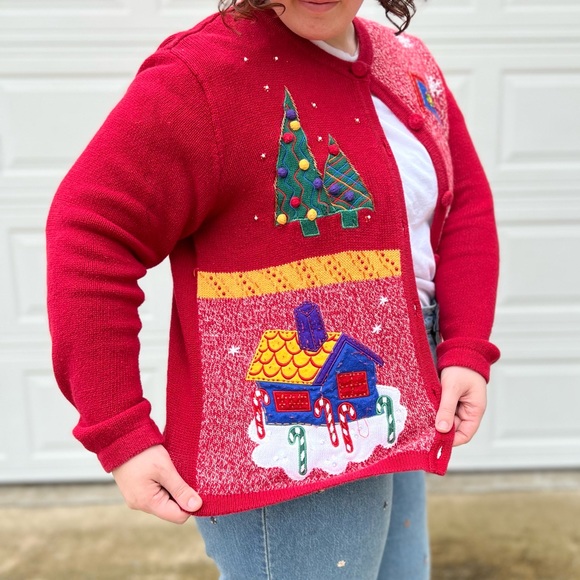 Vintage Christmas Sweater | Bobbie Brooks XL - Picture 2 of 12